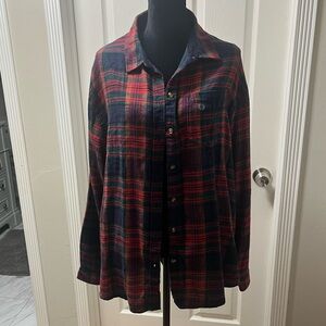 NWT AE American Eagle Super Soft Scotch Plaid Flannel Shirt Mens XL